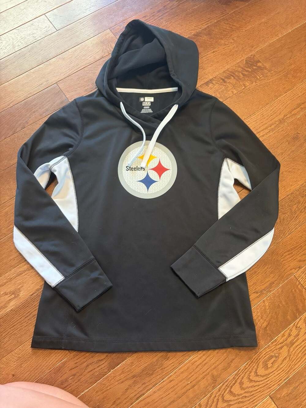 Pittsburgh Steelers Women's TX3 Warm Pullover Hoodie - Black/White - M/M/M

C1